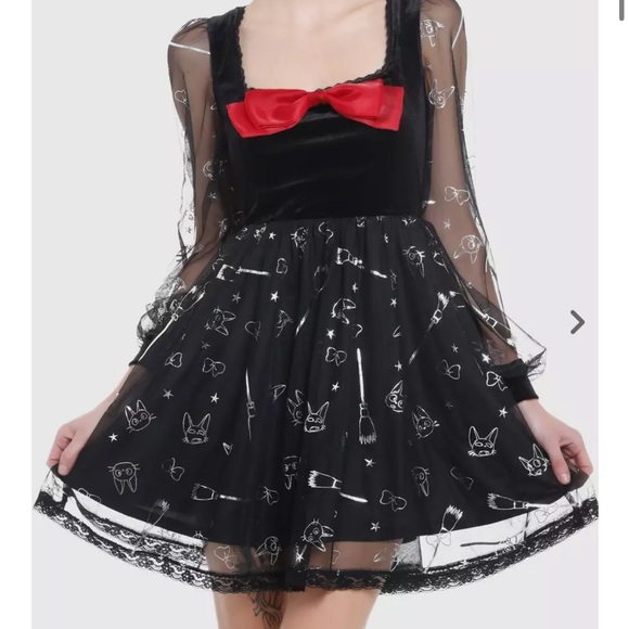 Studio ghibili kikis delivery service mesh velvet hot topic dress - Picture 1 of 6